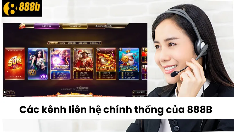 Các kênh liên hệ chính thống của 888B