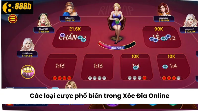 Các loại cược phổ biến trong Xóc Đĩa Online